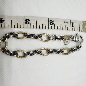 Silver and Gold Overlay Bracelet